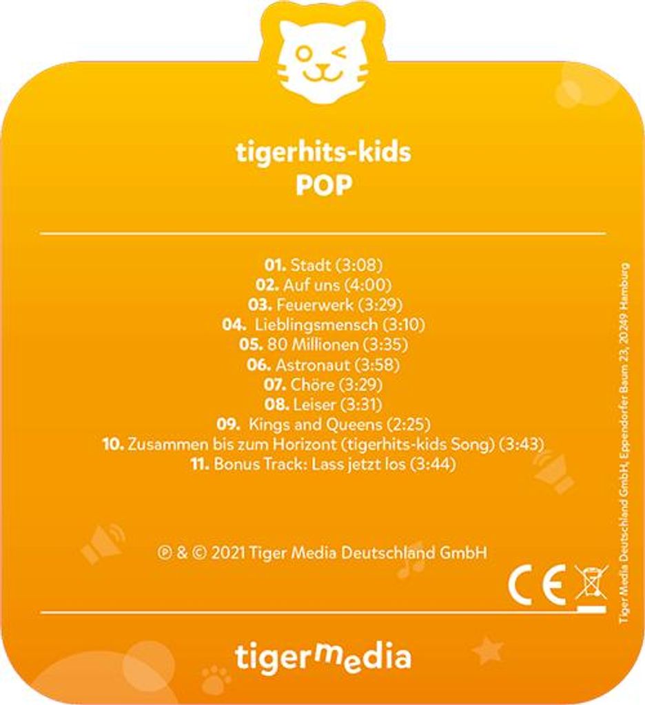 Tigercard Tigerhits – Kinderlieder & Hörspiele Für Die Tigerbox TOUCH, Geschenkidee Zum Geburtstag