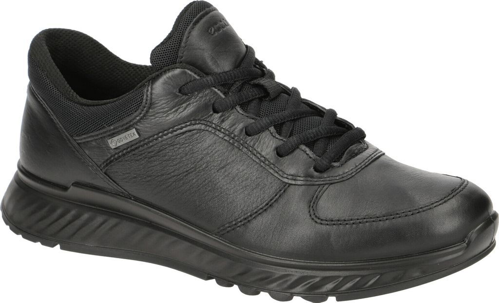 Ecco EXOSTRIDE Damenschuhe - sportliche Schnür- Halbschuhe schwarz Freizeit