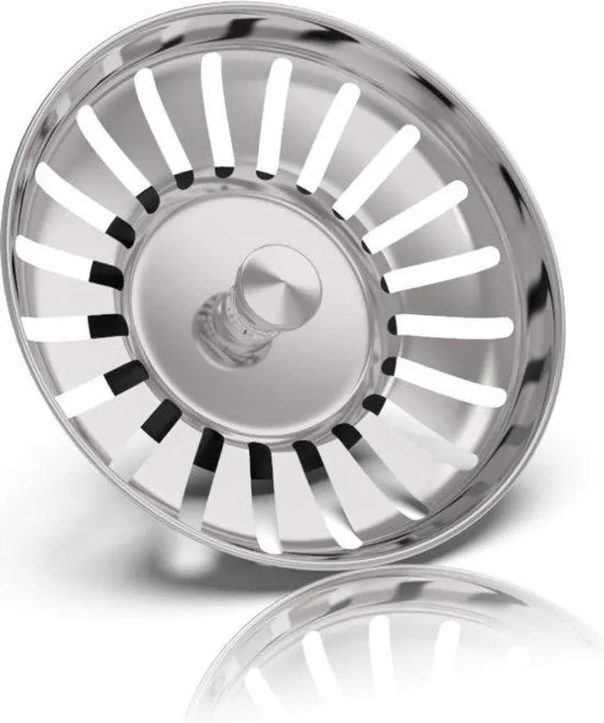 Filtre évier 82 mm inox anti-corrosion avec fonction bouchon étanche
