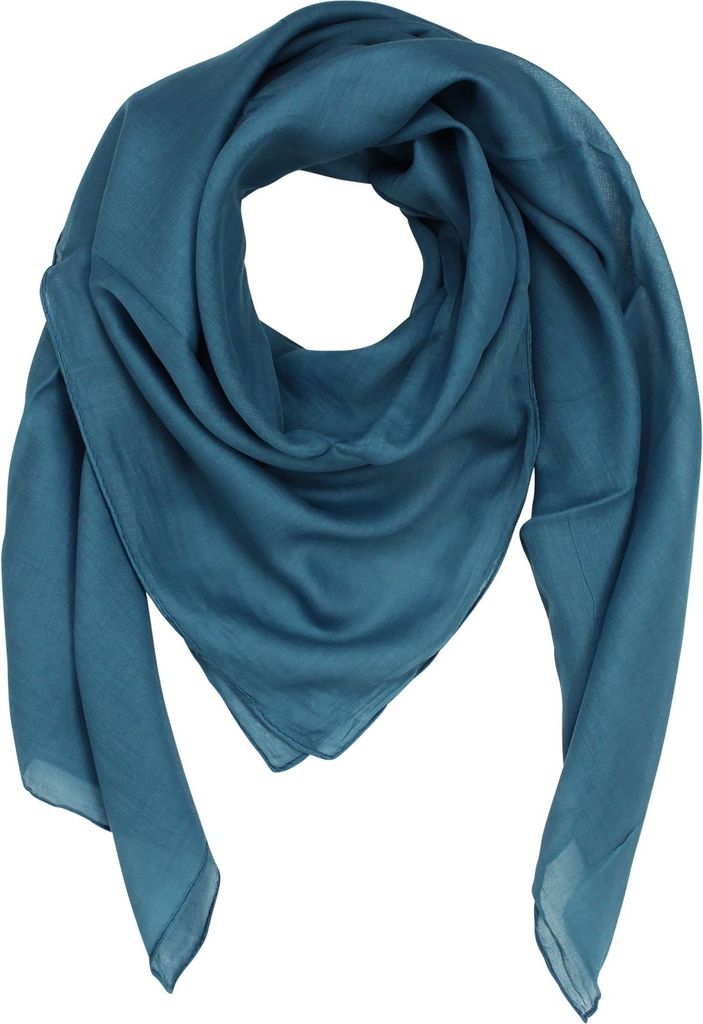 Baumwoll-Schal – blau 2 – Quadratischer Schal für den Hals Produktbild 