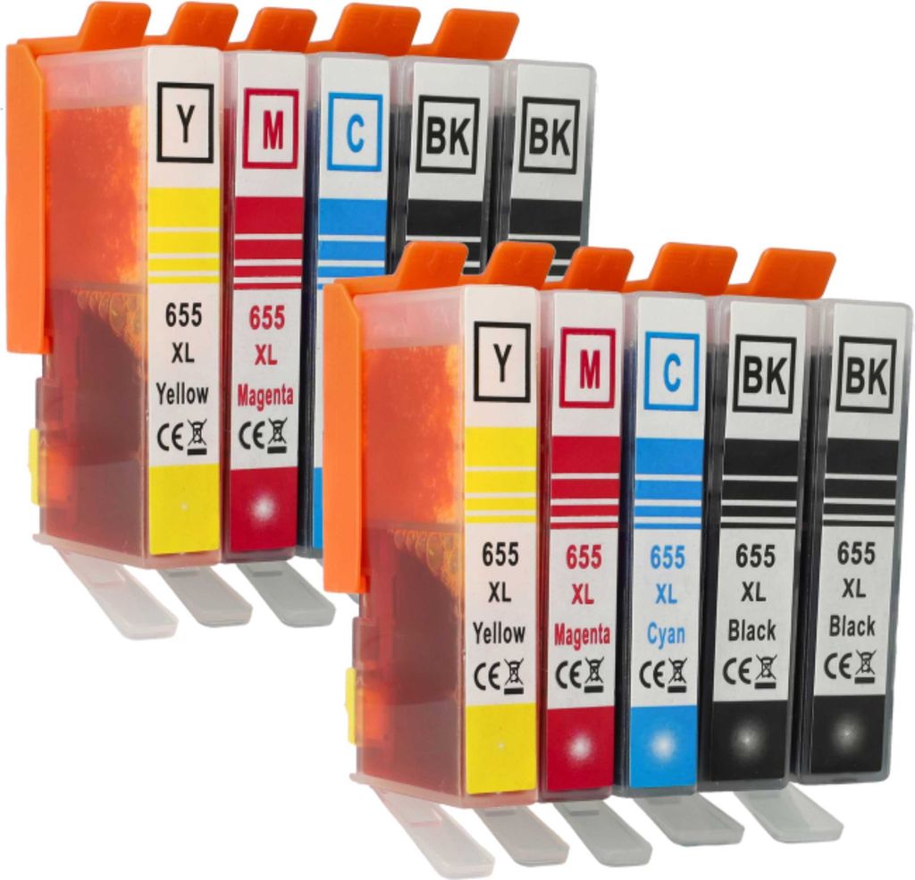 vhbw 10x Tintenpatronen kompatibel mit HP Advantage 5525, 6525 Drucker + Chip (Kompatibel)