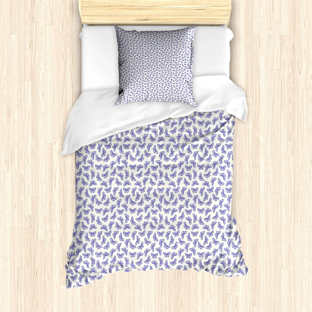 Set Letto Singolo Insetti Blu ABAKUHAUS 135x200 Anti-Acaro Design