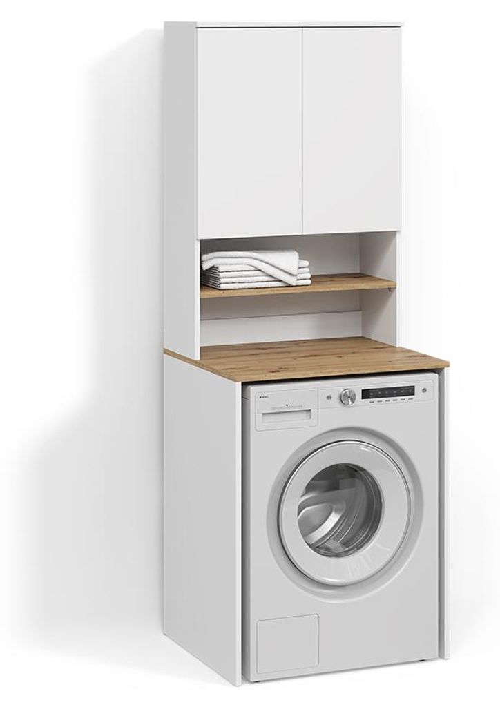 Armoire machine à laver Livinity Paolina Blanc/Artisan Image du produit 