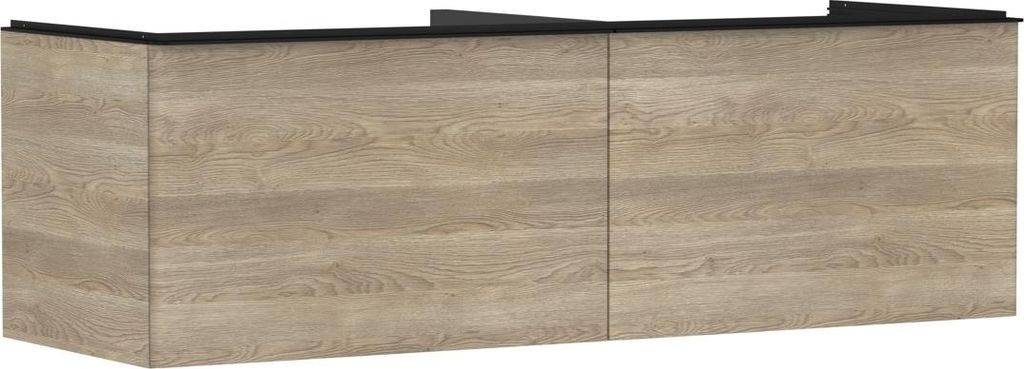 hansgrohe Xelu Q Waschtischunterschrank, 1560x550, 2 Schubkästen, für Konsolen mit Aufsatzwaschtisch, geschliffen, 54072670