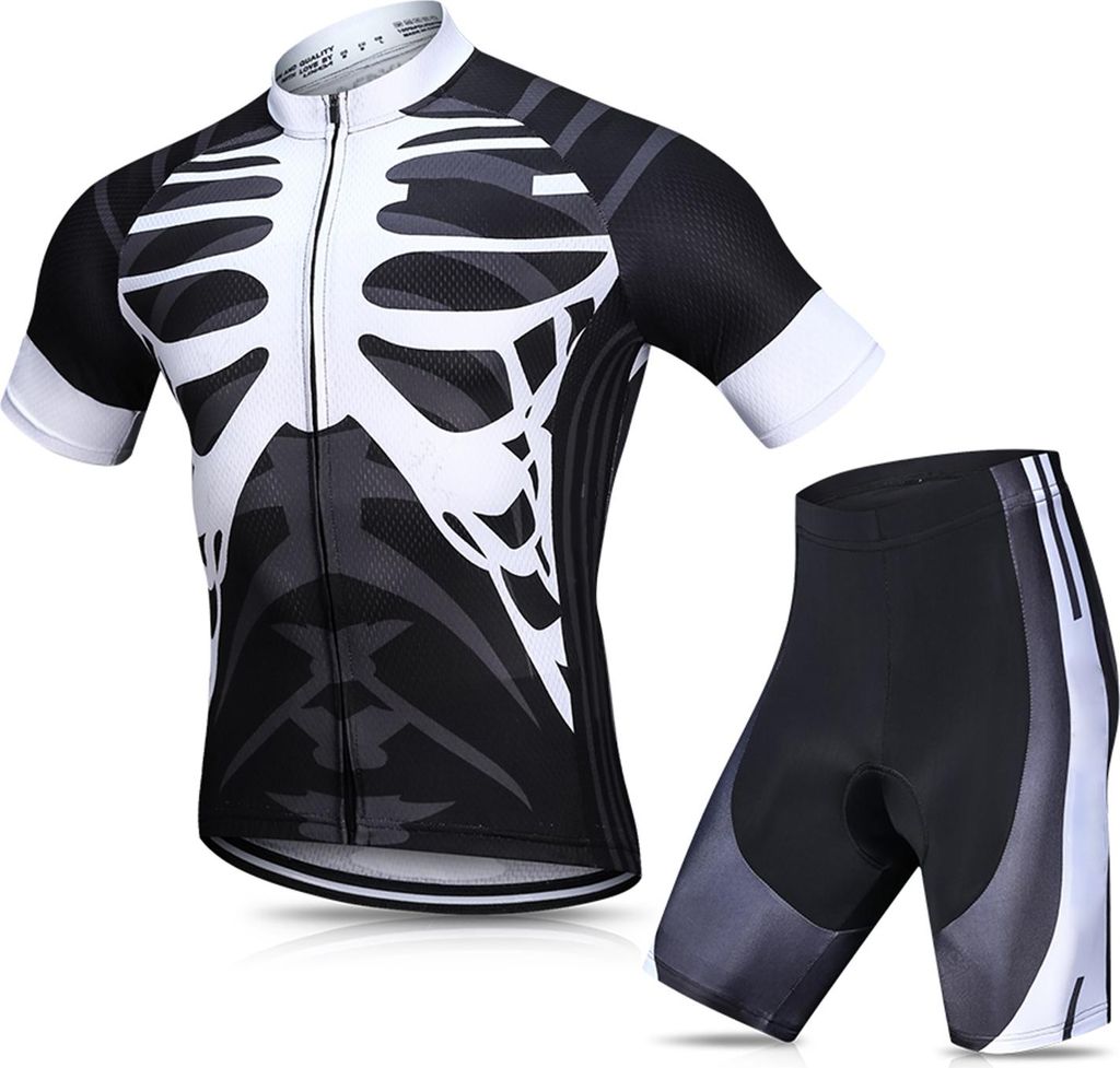 Herren-Zyklus-Trikot-Set atmungsaktives Schnellrocken-Kurzarm-Bike-Hemd mit Gel gepolsterten Shorts MTB Bike Kleidung