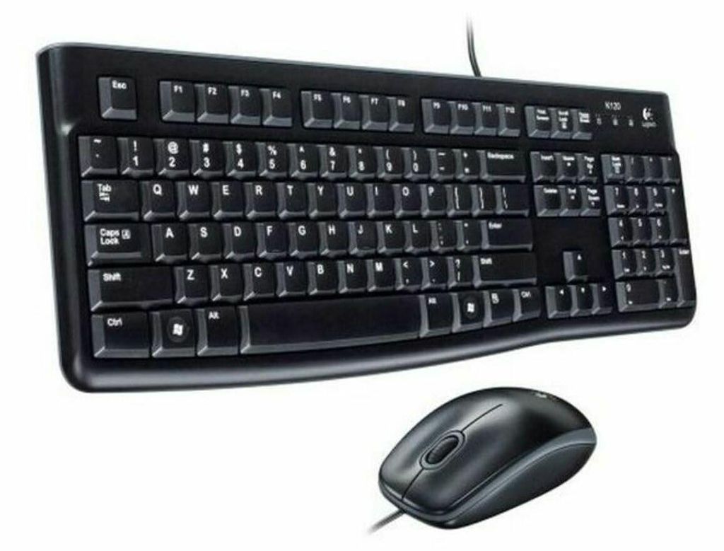 Logitech MK120, Przewodowa, USB, QWERTY, Czarny, Dołączona Zdjęcie produktu 