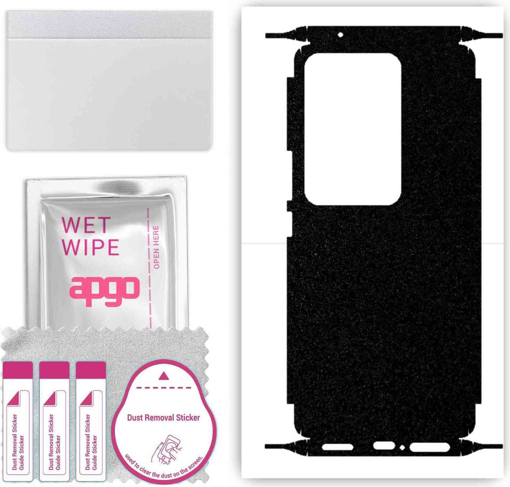 apgo Rückseite + Seiten Schutzfolie, Skin, kompatibel mit Vivo S17 Pro, Hinten Displayschutzfolie aus Vinylfolie, kratzfest, einfache Montage - Ma...