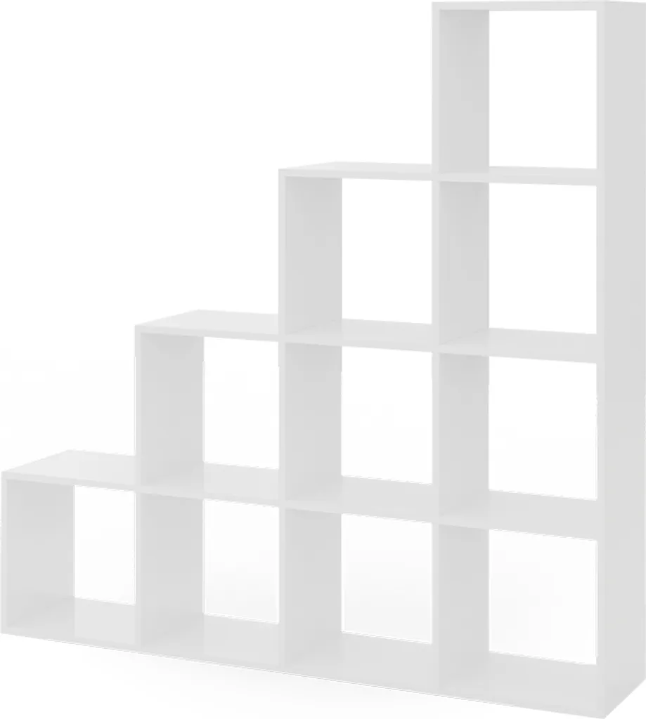 Meuble Séparateur de Pièce Blanc Vicco 142.5x140cm Bibliothèque Chic