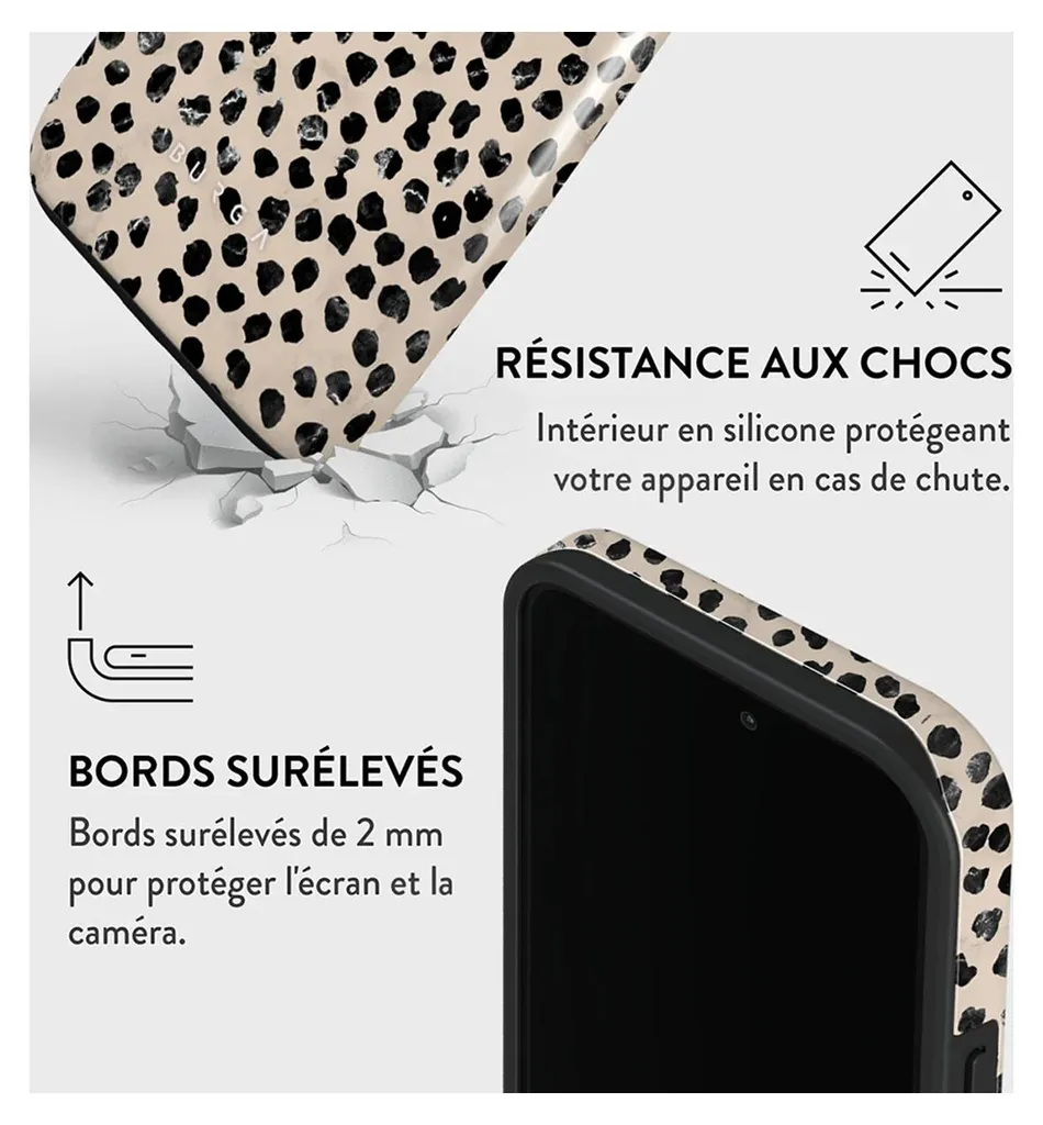 Étui de Protection iPhone 14 Pro Robuste Double Couche Beige Mat - 9