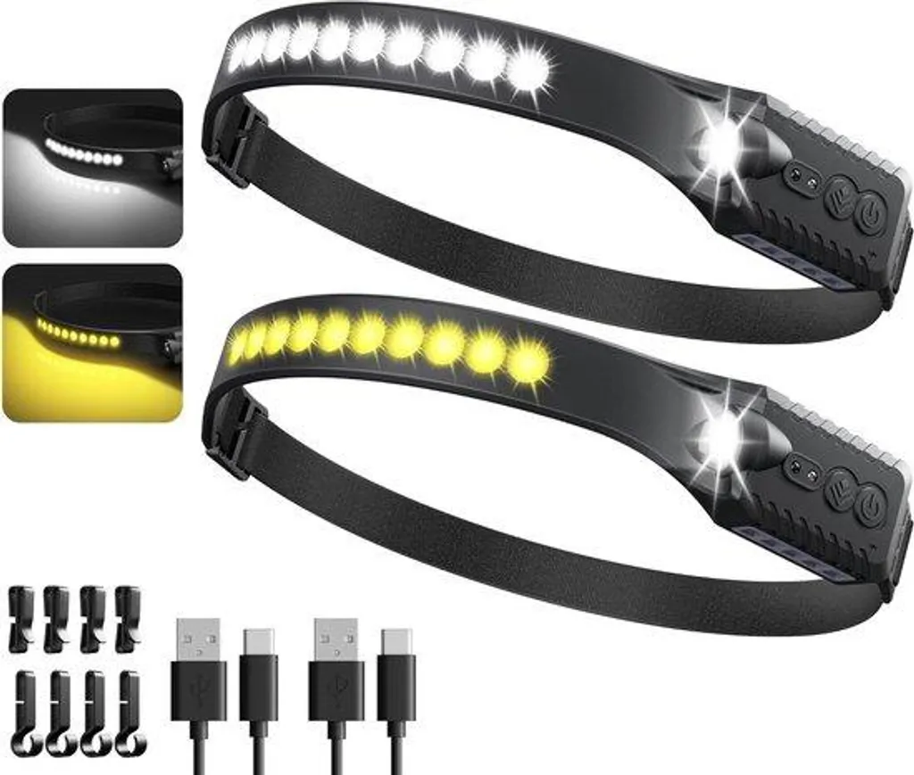 Lampe frontale de vélo et running rechargeable pour sportifs adultes