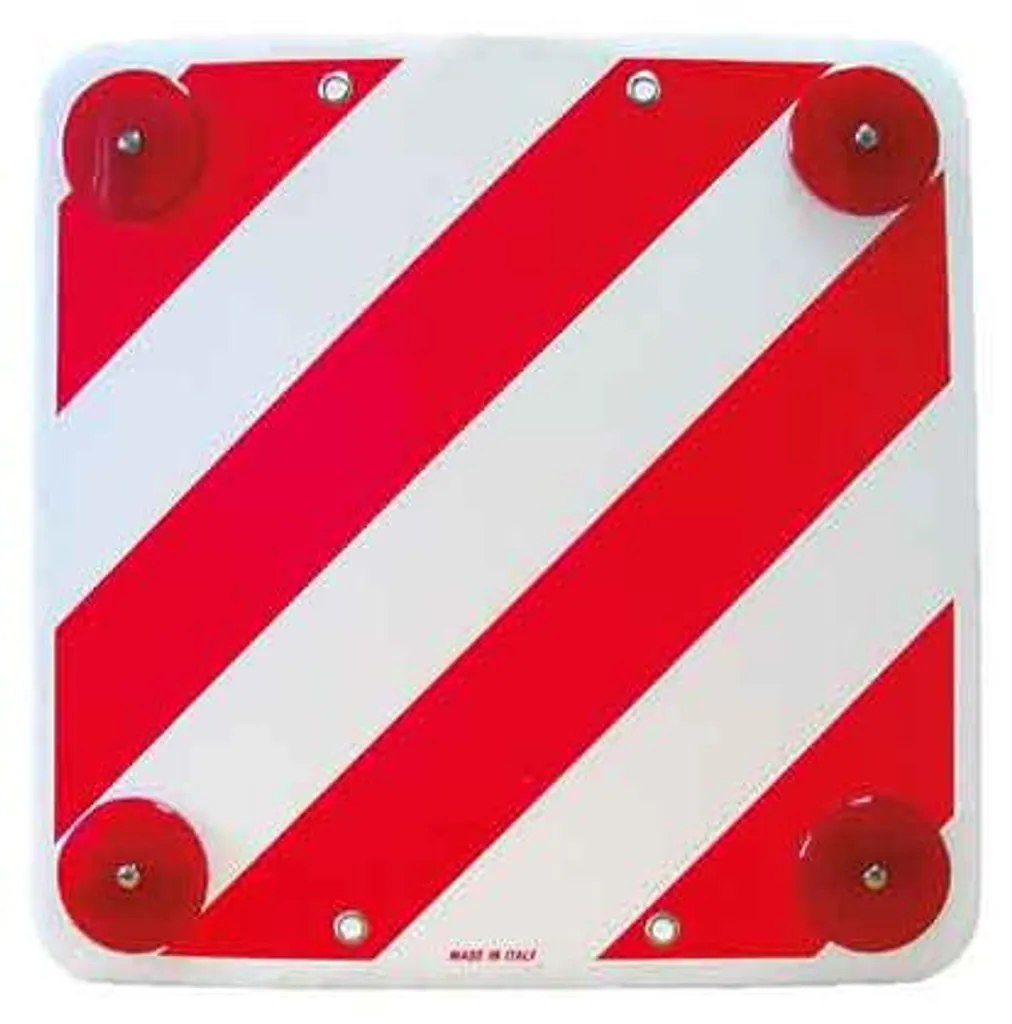 Panneau de sécurité 50x50 cm pour transport de charges longues et vélos