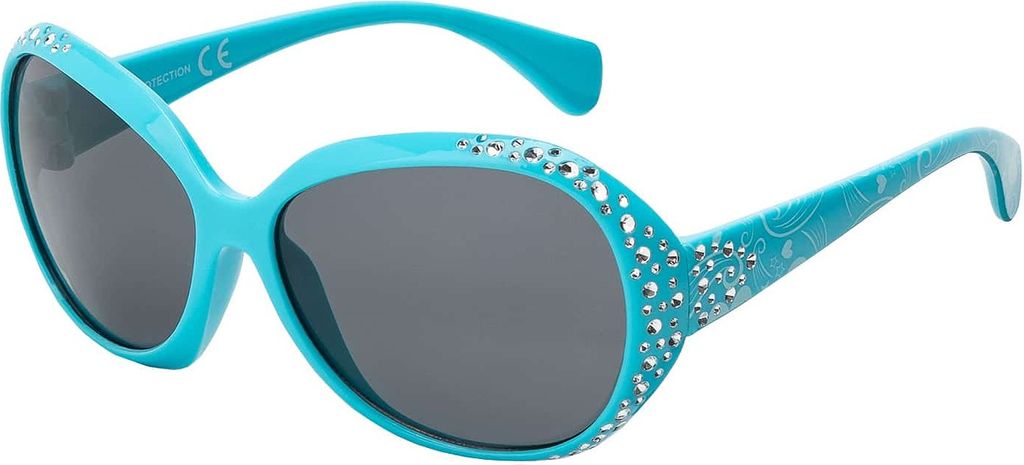 City Sonnen Brille Mädchen Kinder UV Schutz 400 Retro Modern Cat-Eye Desginer 30552 Blau