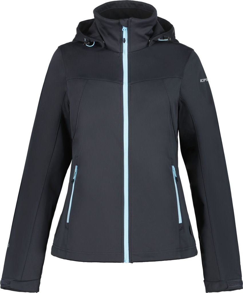 Icepeak Boise Softshelljacke für Damen leicht Wasserabweisend, Farbe:Anthrazit, Größe:38