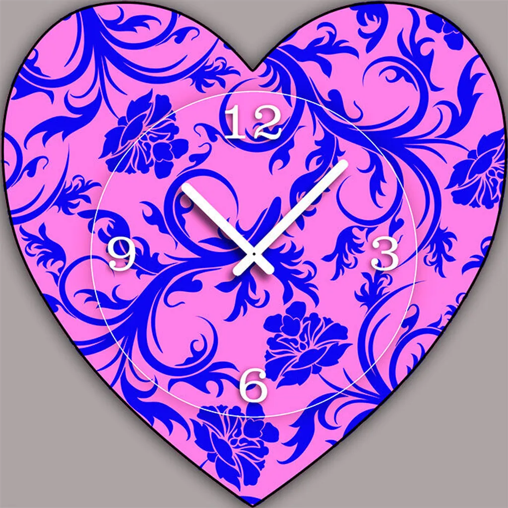 Dixtime V134 Orologio Parete Cuore Vintage - Design Silenzioso 30cm