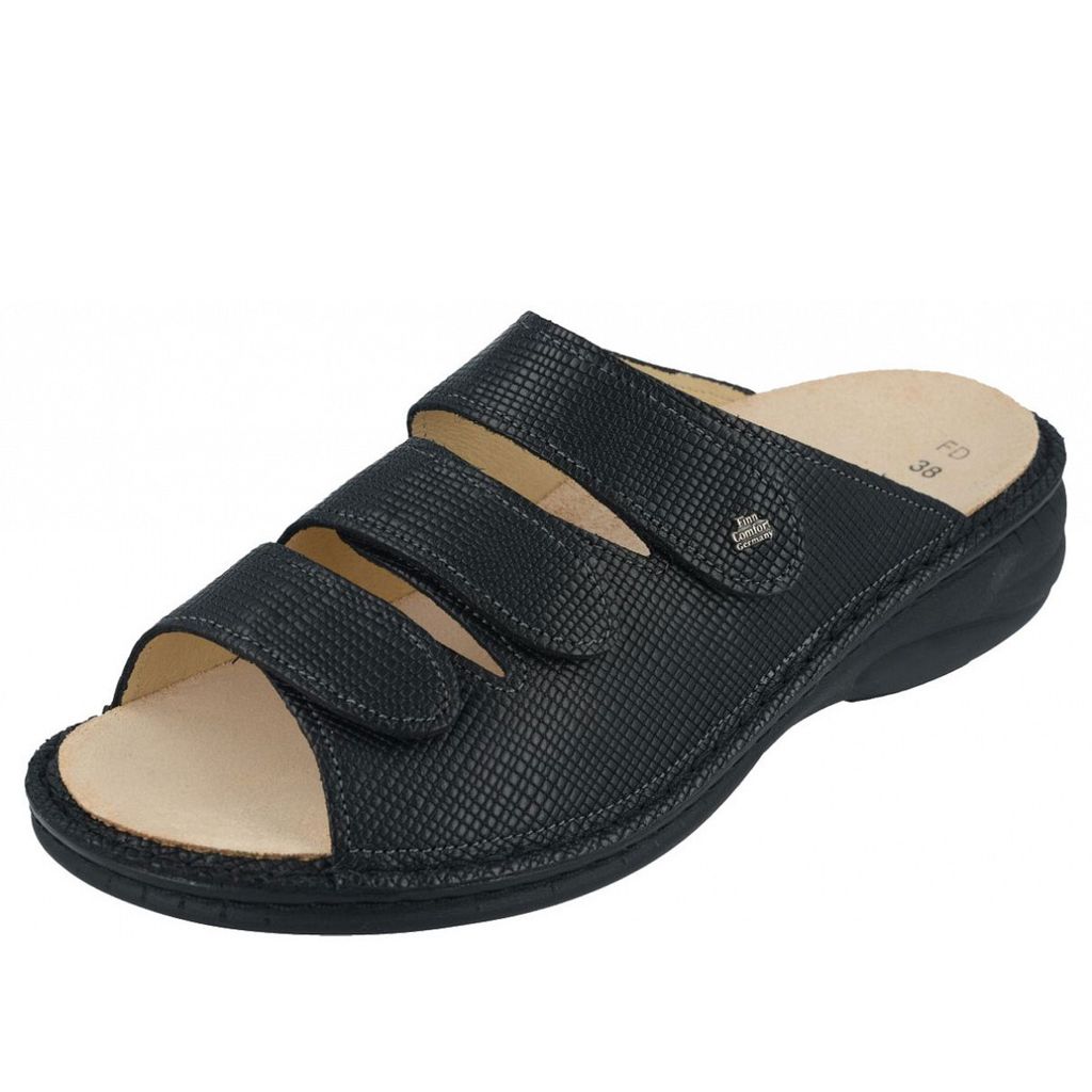 Finn Comfort Komfort Pantoletten HELLAS Damen 31363136303037 Schwarz 37 EU