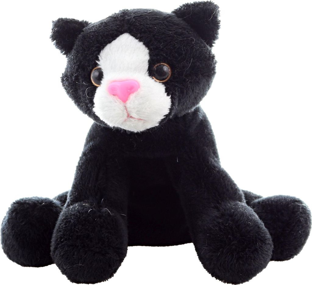 Plüschkatze schwarz 14 cm