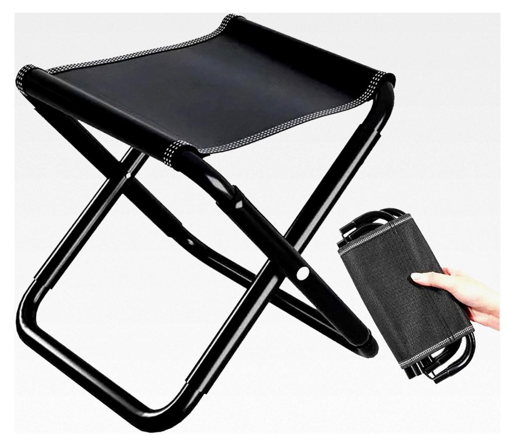 Faltbarer Sitzhocker, Mini-Klapphocker, 30*30*30cm, Tragbarer Falthocker, 220 Pfund belastbar, Mini Campinghocker, Mit Aufbewahrungsbeutel, Camping...