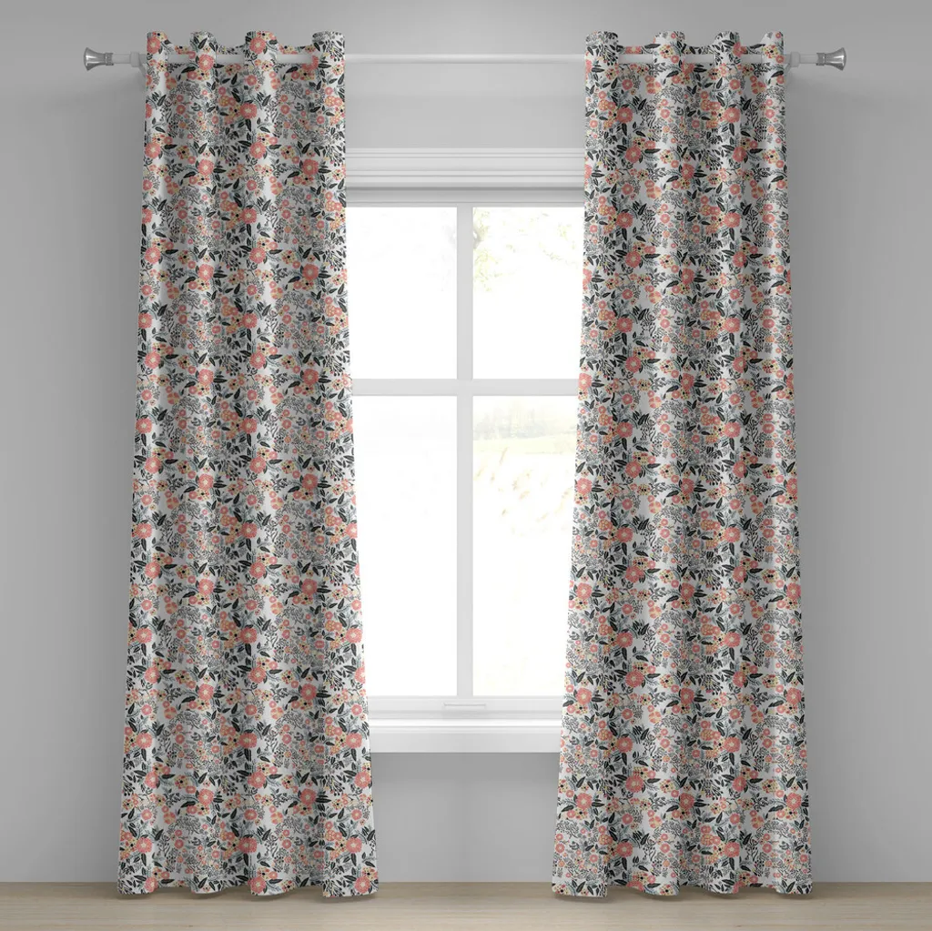Rideau occultant décoratif fleurs pour cacher le vis-à-vis 280x245 cm