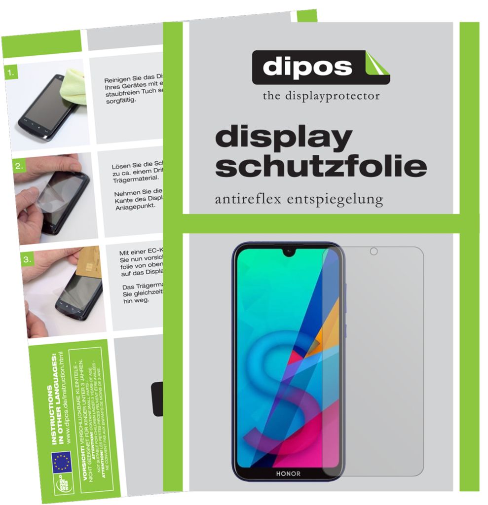 1x Schutzfolie für Honor Play 8 matt Displayschutzfolie Folie Display Schutz dipos