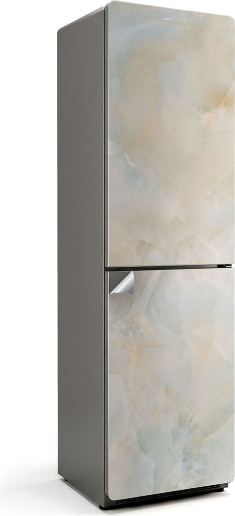 Natürliches Marmormuster – Kühlschrank Aufkleber – Klebefolie Kühlschrank – Kühlschrank Dekor – Kühlschrankfolie selbstklebend – Kü...