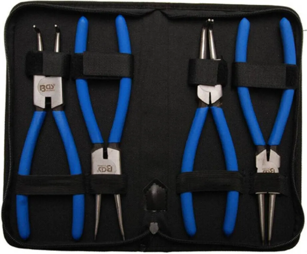 Jeu de pinces à circlips professionnelles 225 mm pour bagues élastiques