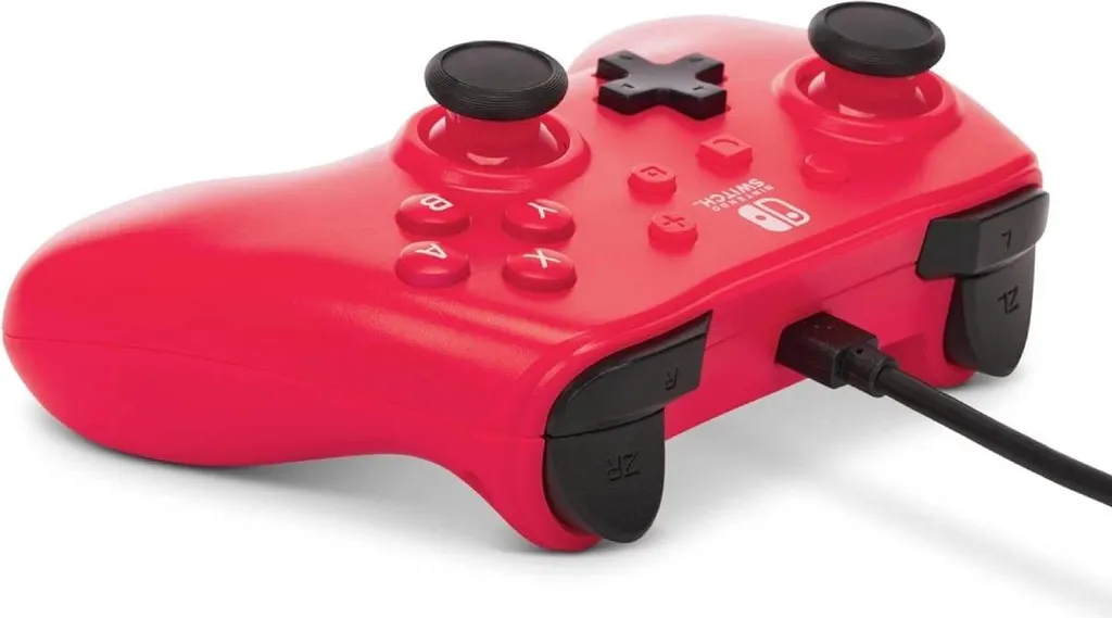 Manette Filaire PowerA Switch Raspberry Red - Accessoire Gaming Ergonomique - 2