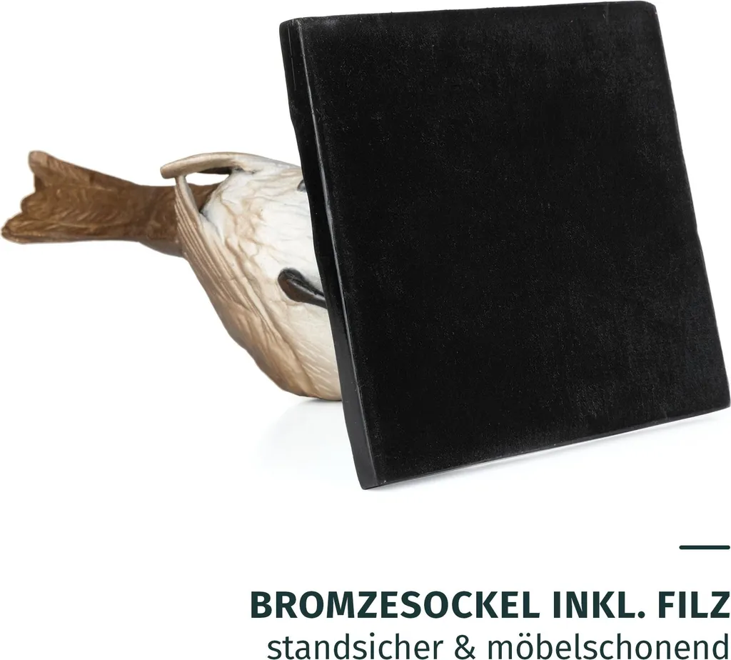 Figurine Oiseau Bronze Robuste : Décoration Durable et Indémodable - 5