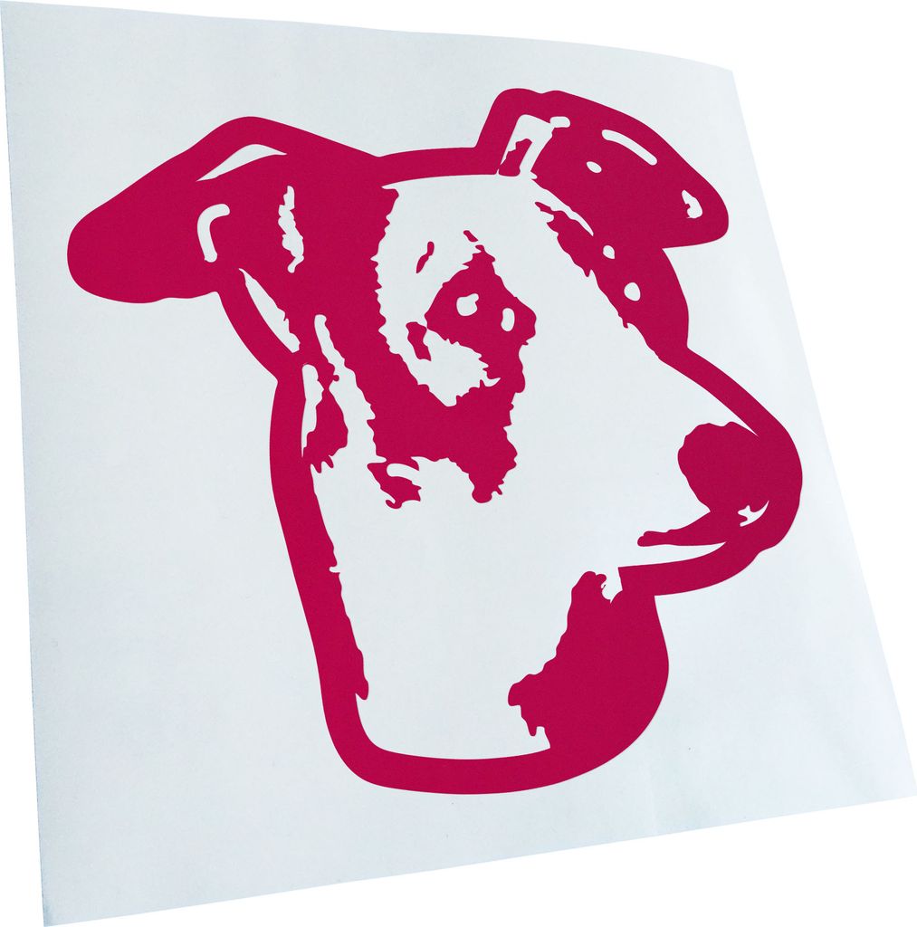 Kiwistar - Autoaufkleber - Whippet Hund - Pink - 40x36cm - Aufkleber für Auto, Laptop, Fahrrad, LKW, Motorrad Mehrfarbig JDM Decal Racing