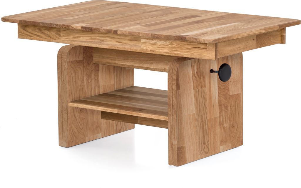 Couchtisch Höhenverstellbar Ausziehbar auf 160cm Eiche Produktbild 1