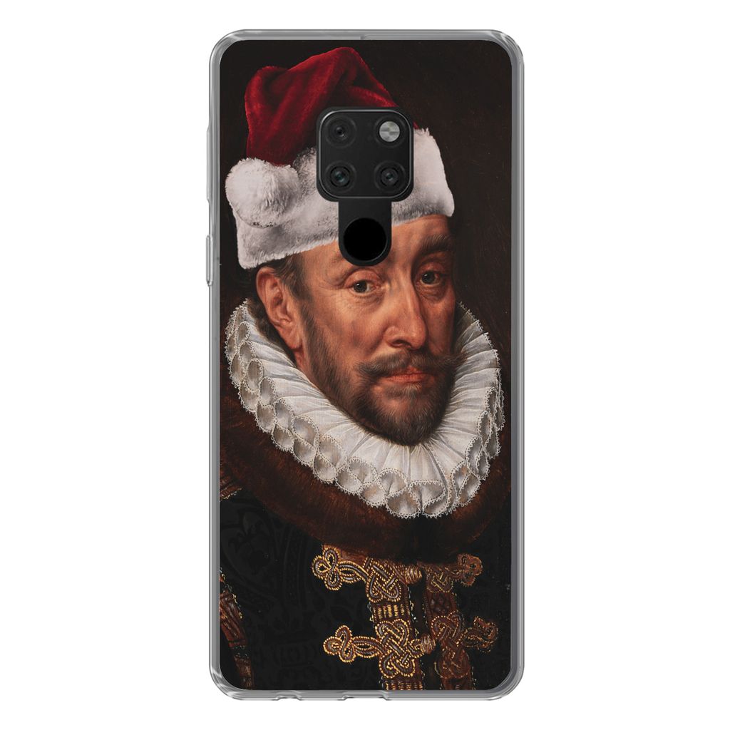 MuchoWow Handyhülle Schutzhülle Hülle für Huawei P40 Lite Gemälde - Weihnachtsmütze - Alte Meister Silikon Softcase Handy Hülle - Handy