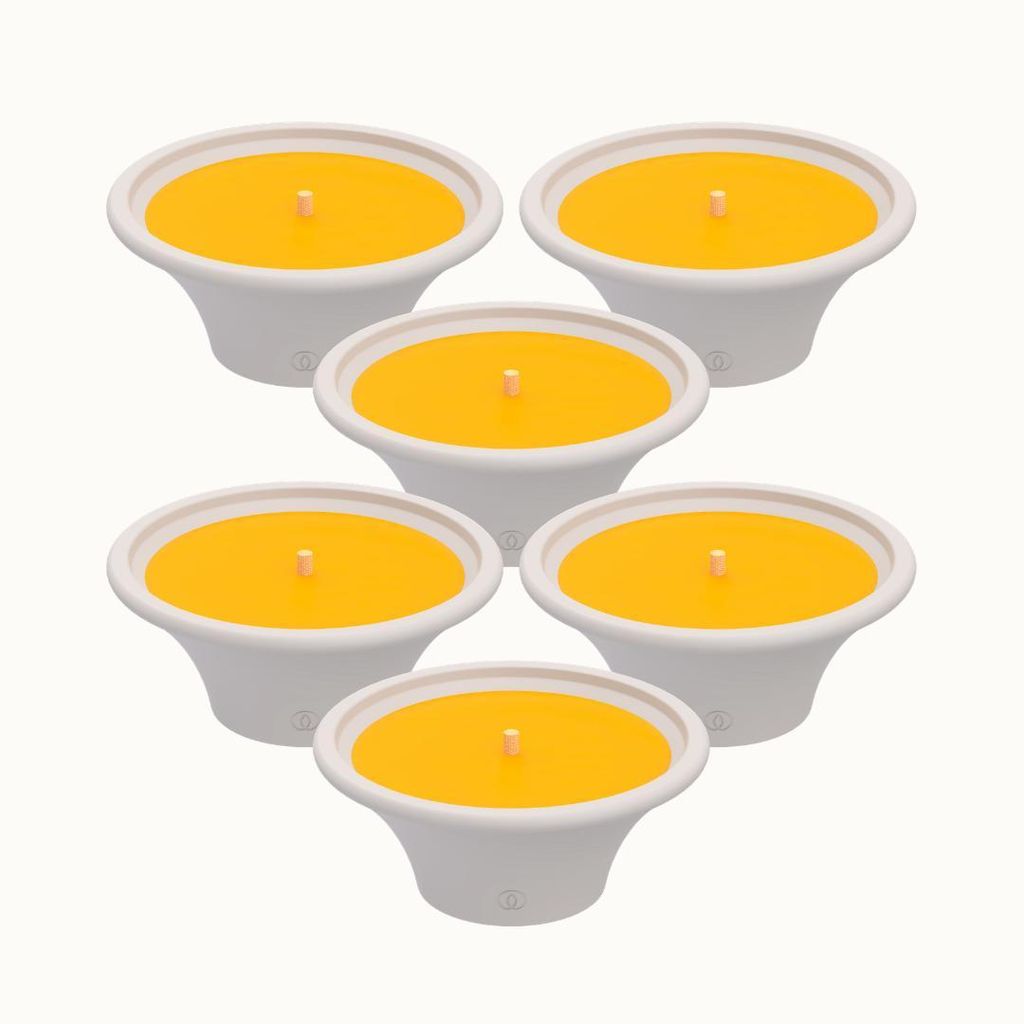 Spaas Citronella Outdoor-Kerze im Terrakotta-Schale - Gelb Produktbild 