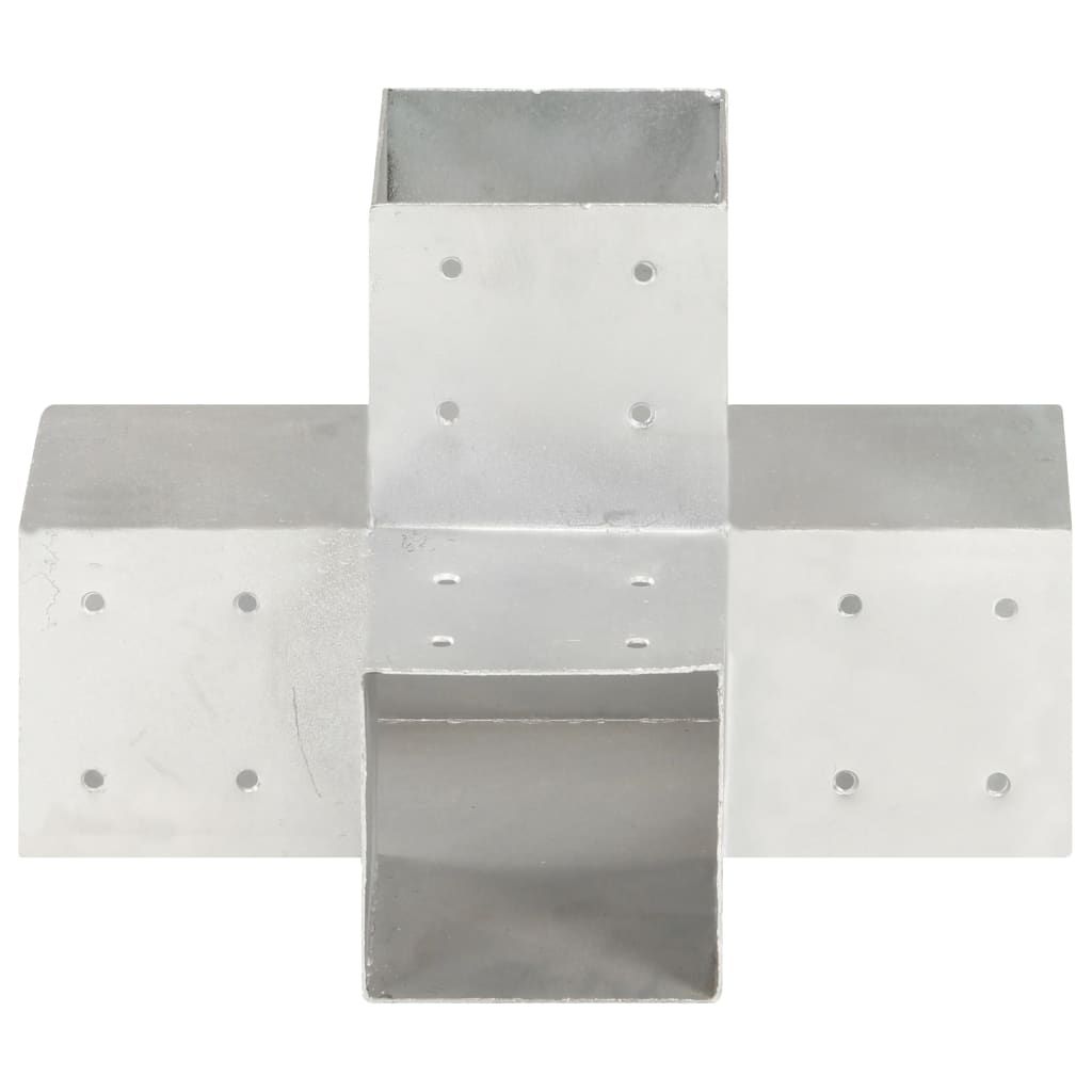vidaXL Connettore per pali a X Metallo zincato 101 x 101 mm Immagine del prodotto 