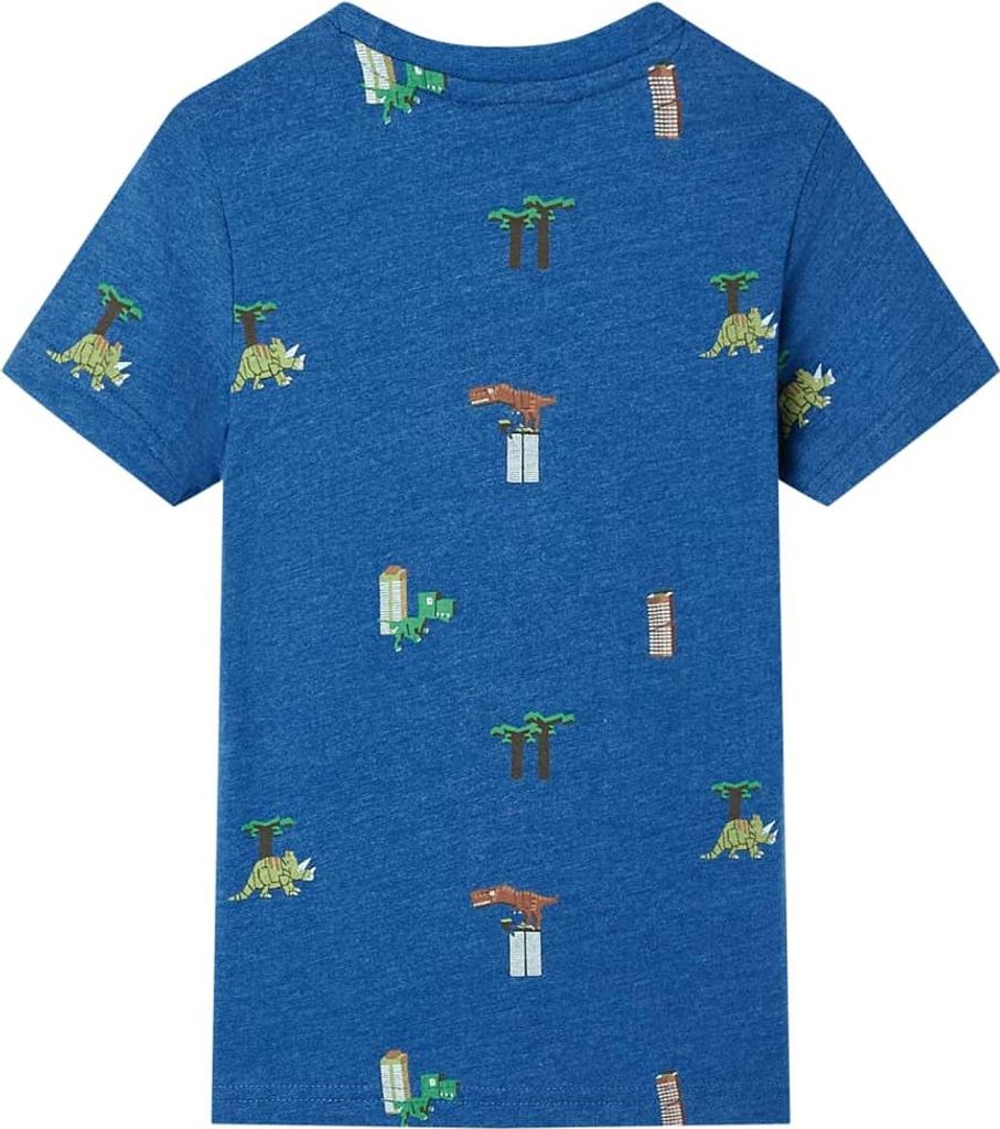 vidaXL Kinder-T-Shirt Dunkelblau Melange 104