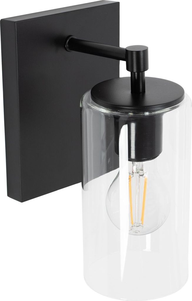 tooLight Wandlampe App1222-1W Schwarz Metall Glas E27 Produktbild 