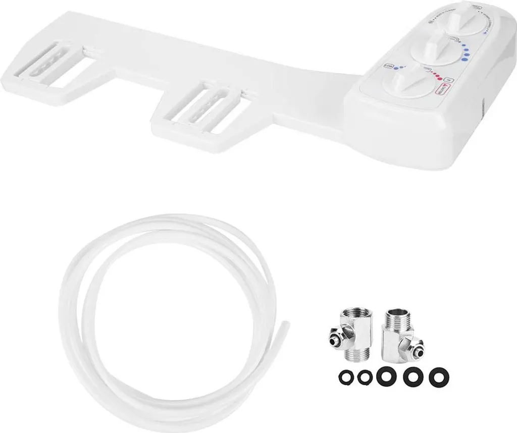 Kit Douchette Bidet WC Double Buse avec Réglage Eau Chaude et Froide