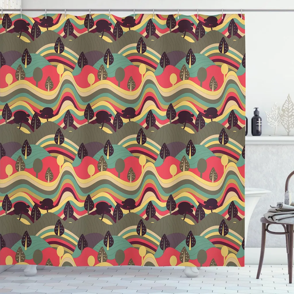 Tenda da Doccia Artistica Abakuhaus - Stile Psichedelico 70s