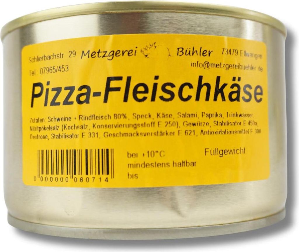Pizza Leberkäse / Pizza Fleischkäse Dosenwurst 120g-400g Produktbild 