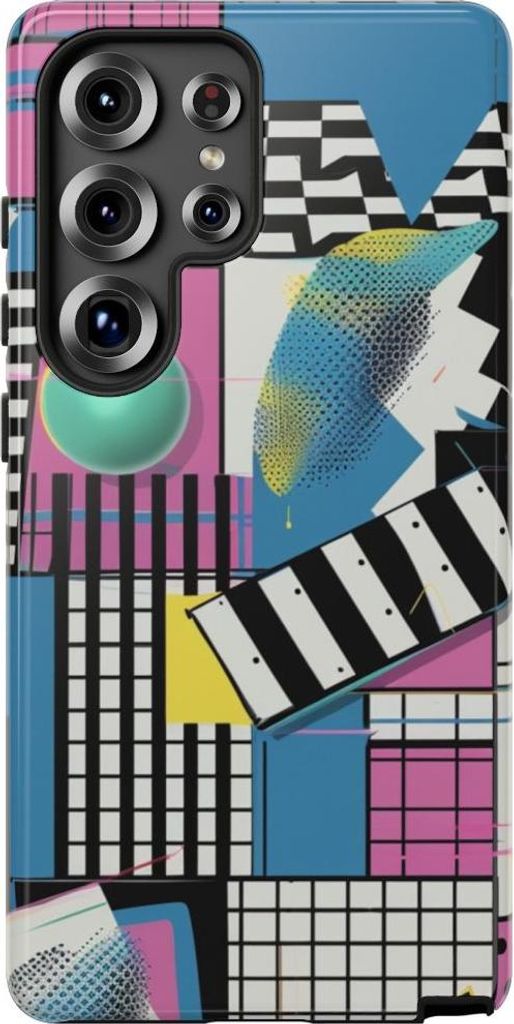Buntes geometrisches Muster – Hülle Kompatibel mit Galaxy S25 Ultra