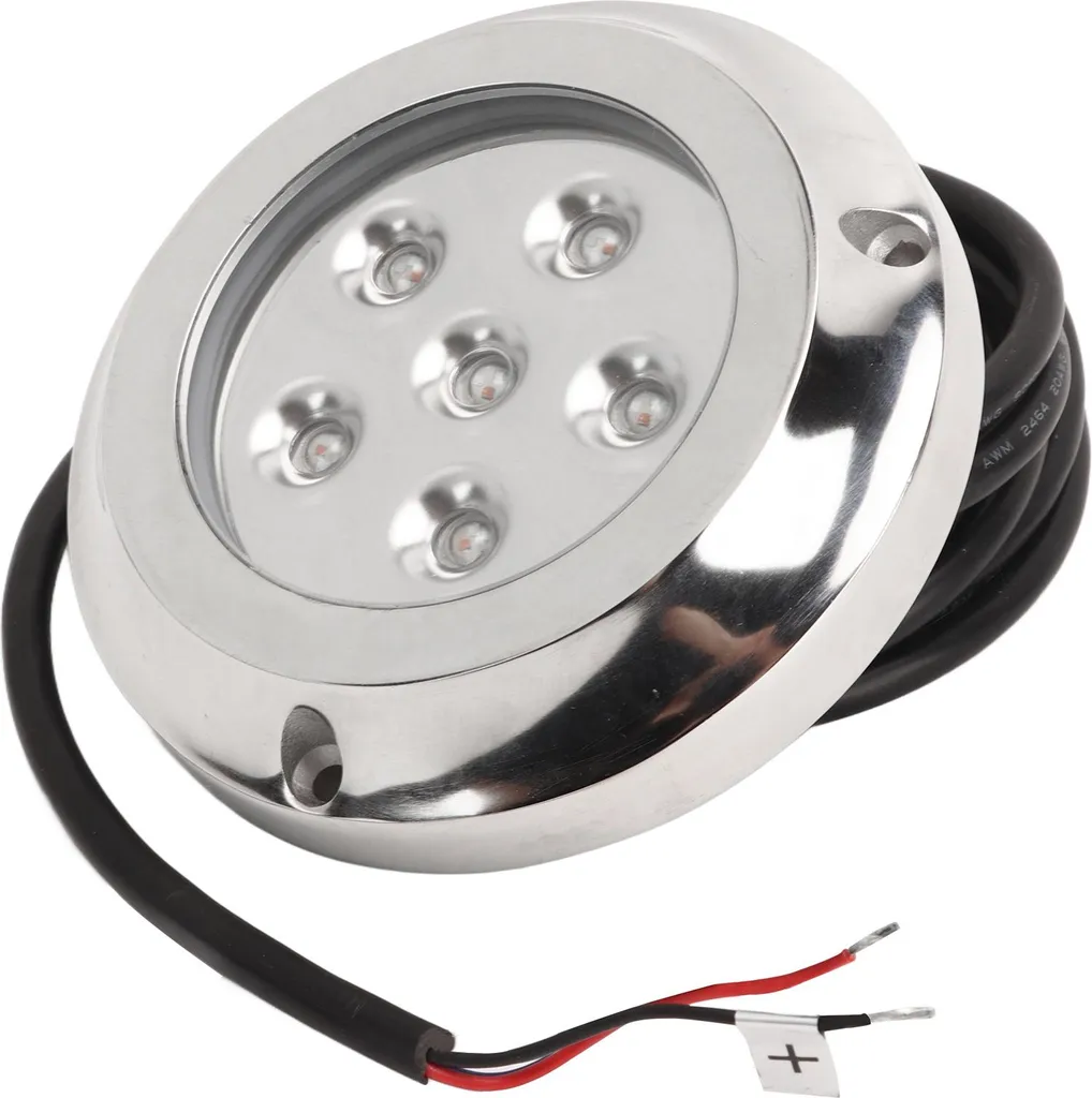 Lampe de piscine IP68 inox 316 avec angle 100° et 6 LED puissantes