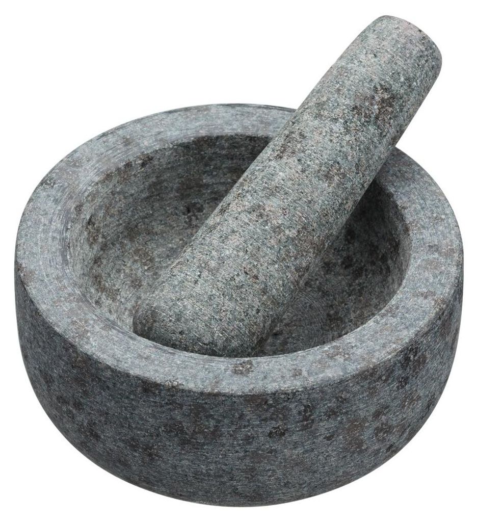 MasterClass, Mörtel, Set de Mörtel de porenfreier Granit, 12 x 9 cm, Grau