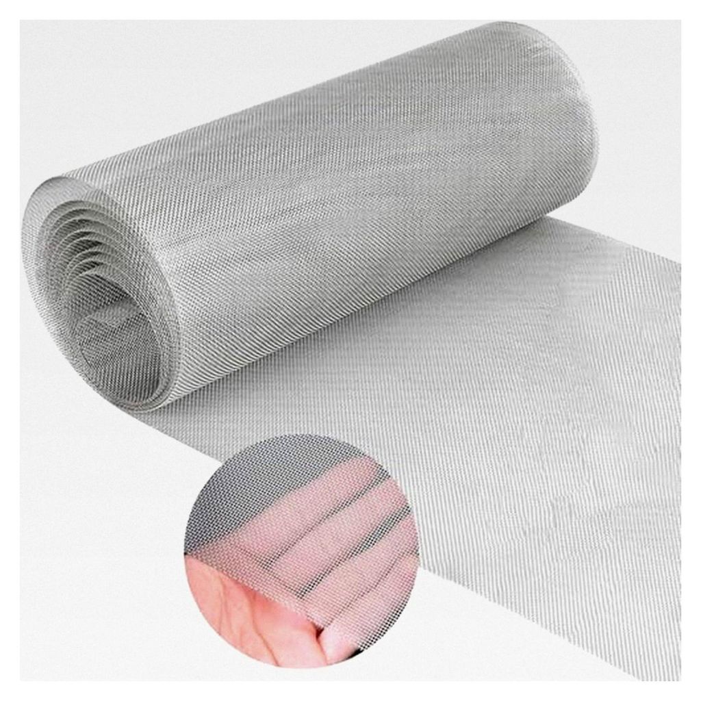 Feinmaschiges Drahtgitter, 1mm Maschenweite 40 x 200cm, 304 Edelstahl als Volierendraht, Kaninchendraht, Wühlmausgitter für Hochbeet im Garten