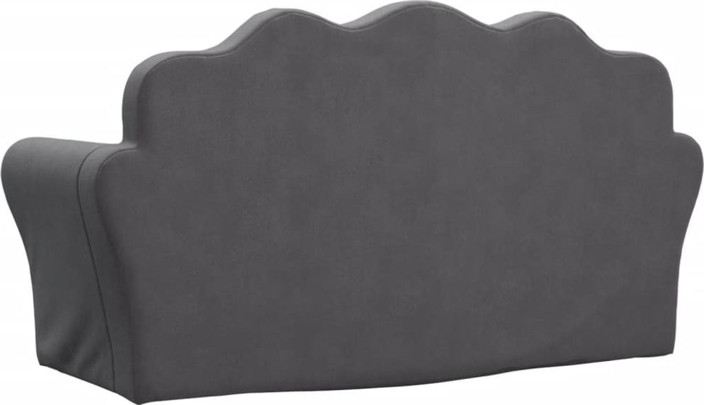 Kinder-Schlafsofa 2-Sitzer Anthrazit Weicher Plüsch 357060 Produktbild 6