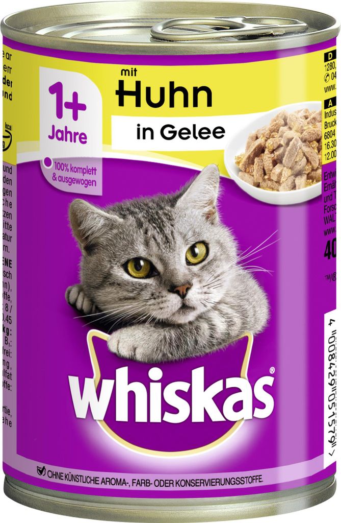 Whiskas 1+ m.Huhn i.Gelee 400g