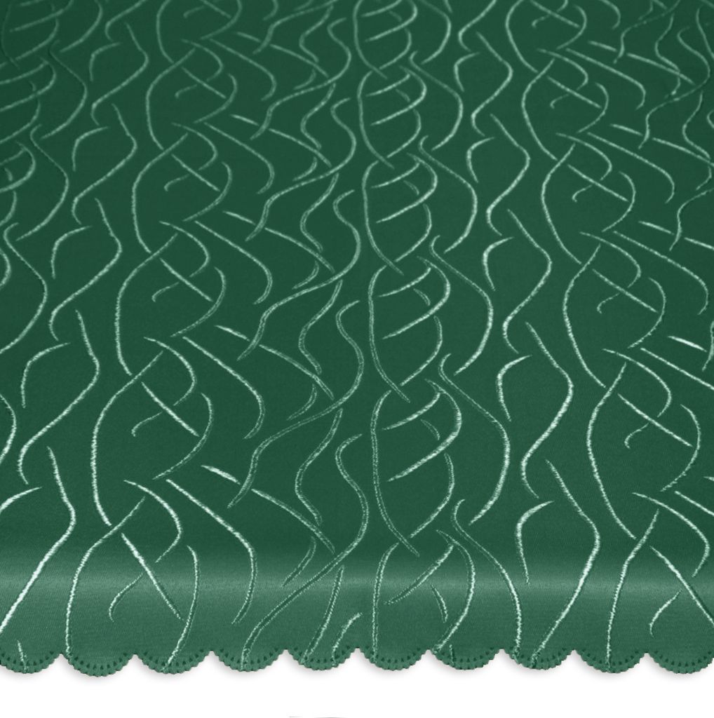 Tischdecke eckig 135x180 cm Struktur damast Streifen bügelfrei fleckenabweisend #1159 dunkel grün