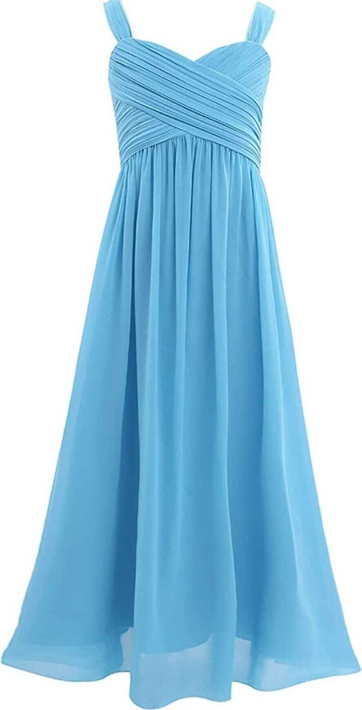 Mädchen Kinder Kleid Gr. 164 Cm Festlich Hochzeit Prinzessin Partykleid Brautjungfern Chiffon Kleider