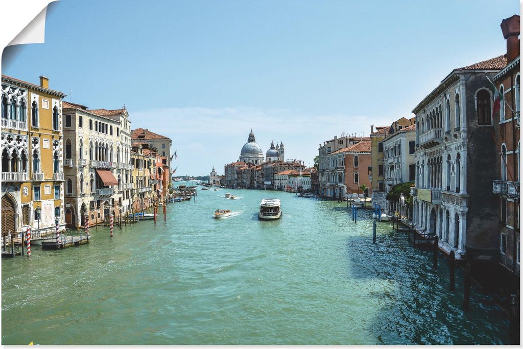 ARTland Poster Canale Grande Venedig bei Sonnenschein Größe: 90x60 cm
