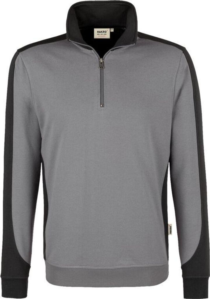 HAKRO Zip-Sweatshirt Contrast Performance #476 Gr. 5XL titan