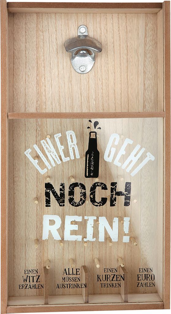 Gilde MDF Kronkorken-Spiel "Einer.." VE 2 (BxHxL) 26 cm x 48 cm x 7 cm ...geht noch rein!" Sie kaufen hier immer ein Set von 2 gleichen Artikeln.