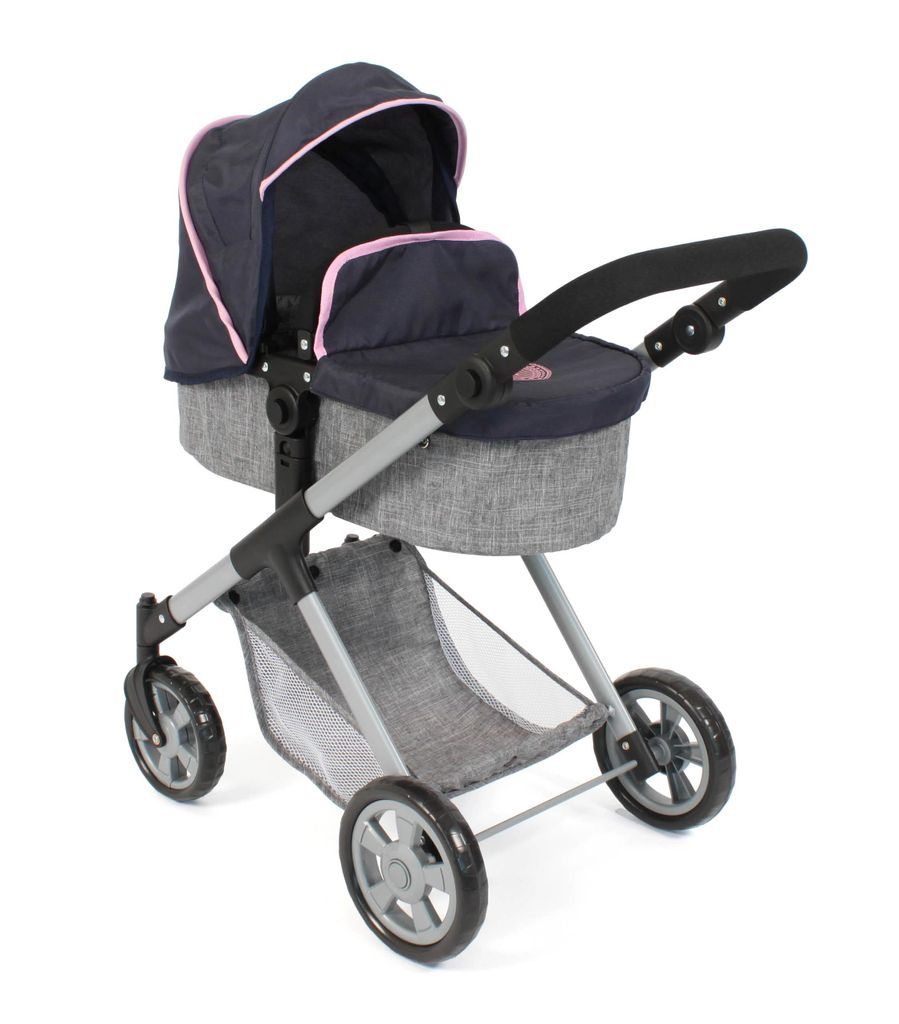 BAYER CHIC 2000 Puppenwagen Kombi MILA 567-62 in Jeans pink