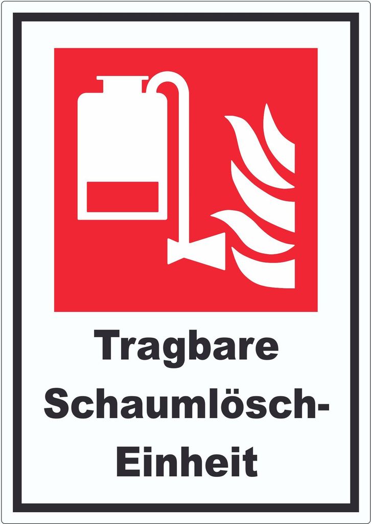 Tragbare Schaumlösch-Einheit Aufkleber A9 (37x52mm)